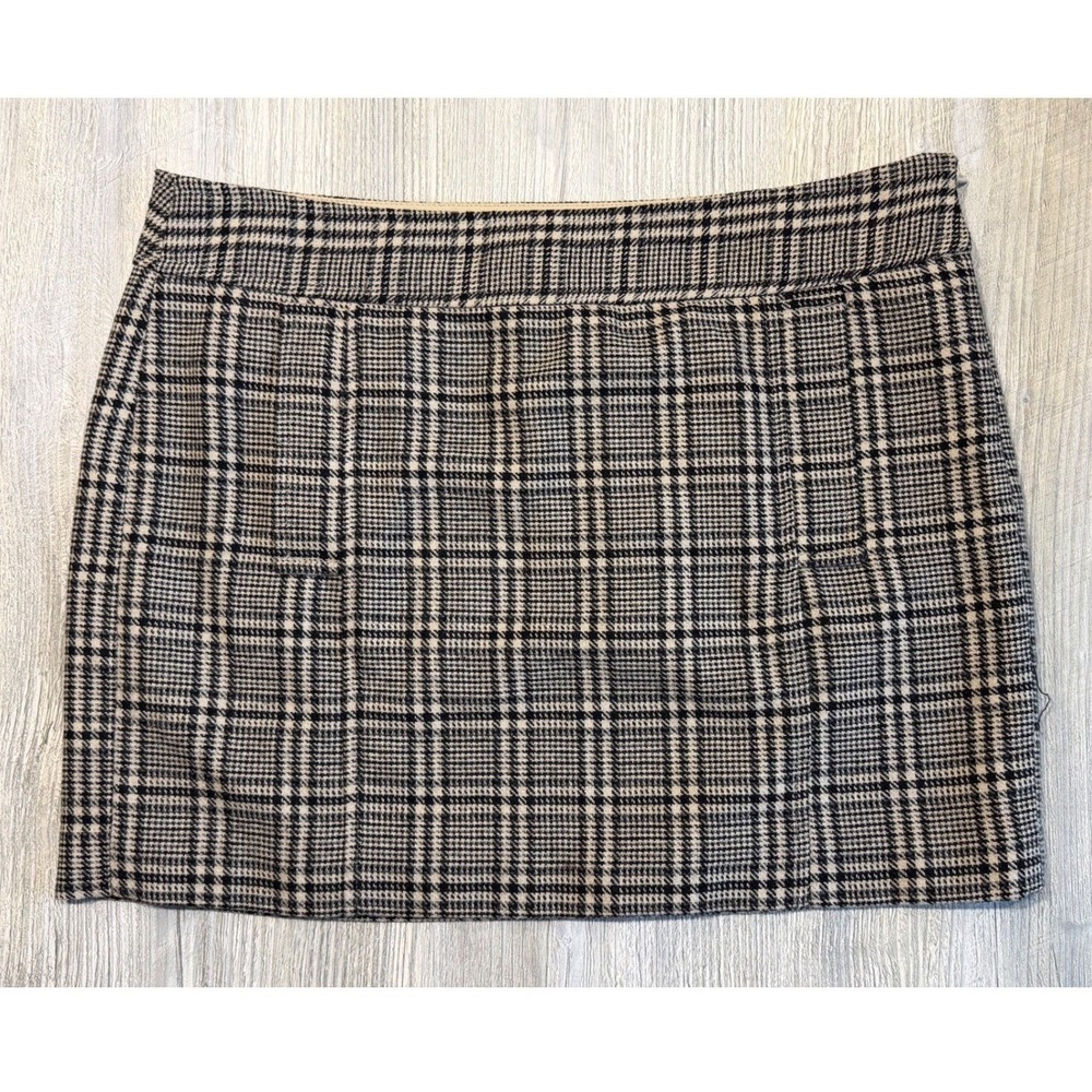 Banana Republic Plaid Mini Skirt 12P Dark Academia Wool Mix Preppy Y2K Indie